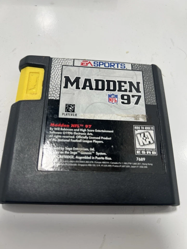 Sega Genesis Madden 97 Video Game Cartridge - Image 1 of 1