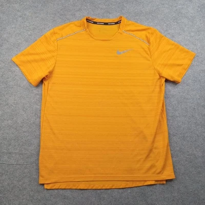 Nike Shirt Mens Medium Dri-FIT Orange Running Athletic Top Wicking AJ7565-833 - Image 1 of 4