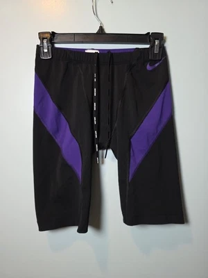 Nike Hydrastrong Hombres Talla 32 Mediano Cordón Negro Púrpura Sólido Jammers Traje de Baño Foto 1 de 4
