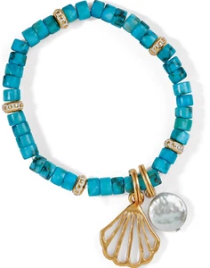 NWTag Brighton CALYPSO SHELL Heishi Bead Stretch Bracelet MSRP $88 - Picture 1 of 2