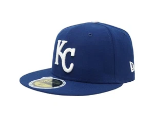 New Era 59Fifty Kids Boys Cap Kansas City Royals Game Blue Fitted Children Hat - Picture 1 of 5