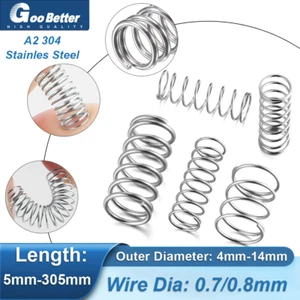0.7mm 0.8mm Wire Diameter Compression Spring 304 Stainles Steel Pressure Small - Picture 1 of 24
