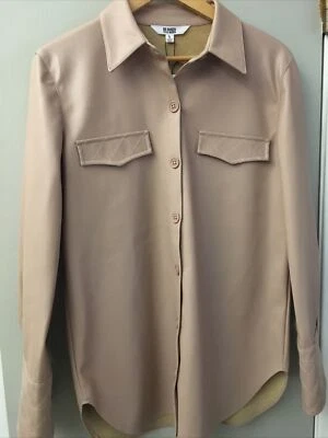 B.B. Chaqueta de cuero sintético Dakota rosa para mujer con 3 botones Foto 1 de 4