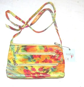 Bolso de Hombro Hobo Floral 100% Cuero Nuevo con Etiquetas - Imagen 1 de 5