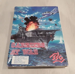 VTG 1991 Carriers At War Big Box IBM 3.5" PC Video Game SSG INCLUDES MANUALS MAP - Picture 1 of 8