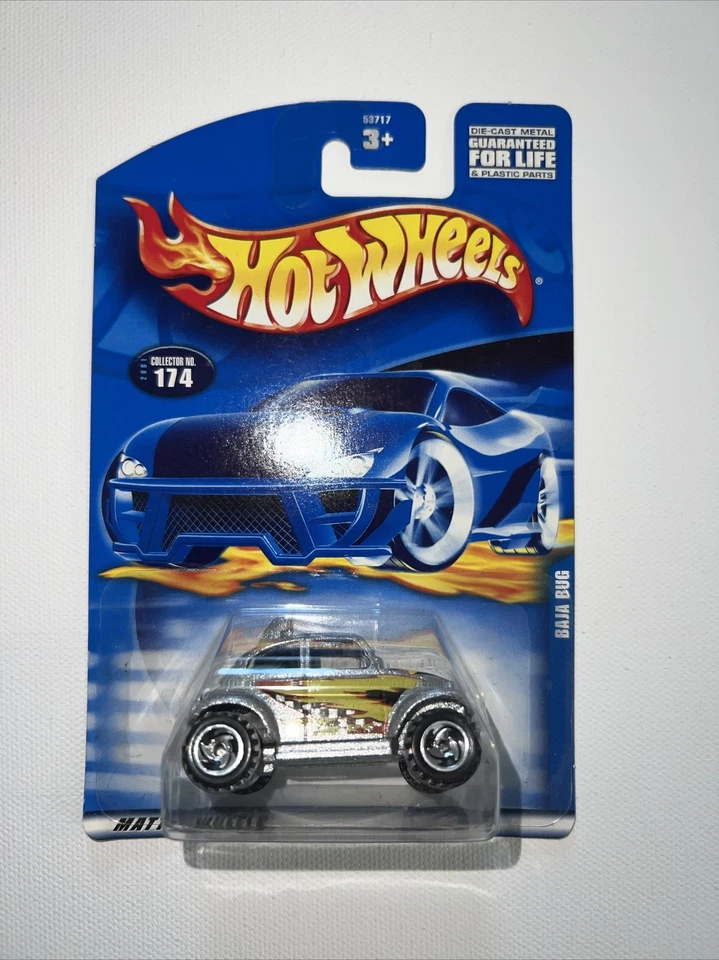 Tarjeta vintage Hot Wheels Baja Bug 2001 azul y blanca #174 Foto 1 de 1