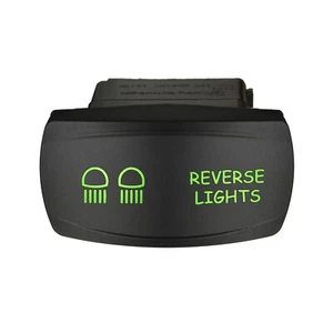 REVERSE LIGHTS 626SG Rocker Switch 12V Horizontal Laser LED green on off - Imagen 1 de 1