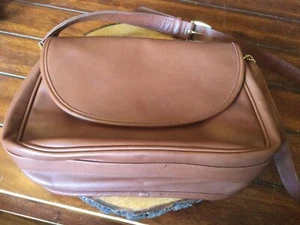 Coach Bag Brown Satchel Diagonal Cross Body VTG - Picture 1 of 10