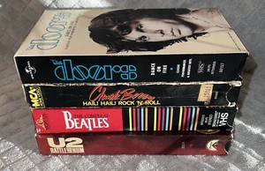 Four Concert VHS Tape Lot - U2, The Doors, Chuck Berry, The Compleat Beatles - Picture 1 of 5