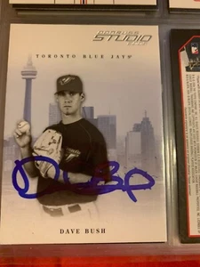 Tarjeta de estudio Donruss 2005 firmada autografiada por Dave Bush certificado de autenticidad - Imagen 1 de 1