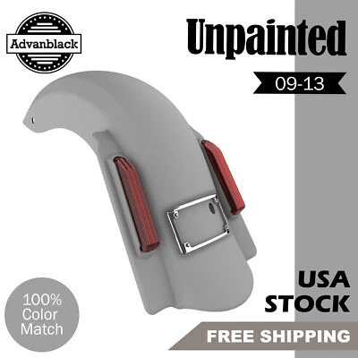 Unpainted Dominator Stretched Rear Fender No Cutout For Harley Touring 09-13 - Image 1 of 4