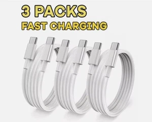 USB C To USB C Fast Charger PD 60W Dual Type C Charging Data Sync USB Cable - Picture 1 of 5