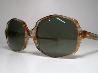 Gafas de sol NOS 60-70s American Optical SUNVOGUES "CUE" azul mármol color verdadero 54 Foto 1 de 4