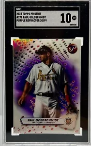 Paul Goldschmidt Beckett Graded 10 Gem Mint Viola Rifrattore #30/99 - 2023 Topps - Foto 1 di 3
