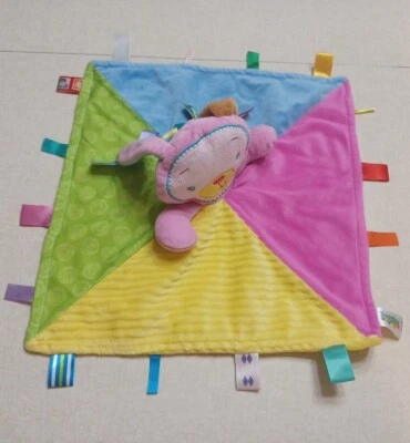 Chupete colorido rosa Taggies Baby Lovey Puppy Dog Foto 1 de 4