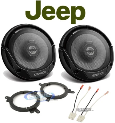 Kenwood 6.5" Door Car Speaker Replacement Kit For 1996-1998 Jeep Grand Cherokee