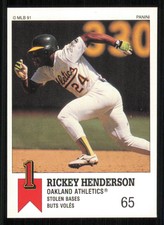 1991 Panini Canadian Top 15 #45 Rickey Henderson
