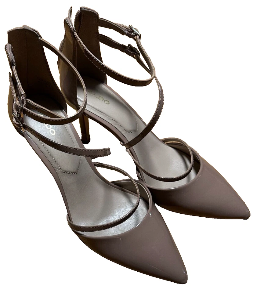 Tacones Aldo Mujer Damas Beige Desnudo Cremallera Stiletto Punta Talla 9 con Caja Foto 1 de 4