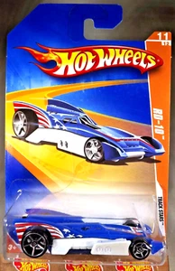2009 Hot Wheels #65 Track Stars 11/12 RD-10 Blue-White w/Chrome OH5 Spoke Wheels - Picture 1 of 5