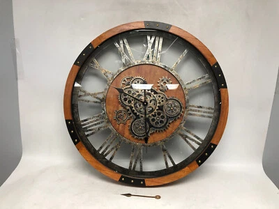 TOPPTIK Large Wall Clock 27 Inches Vintage Wood Decorative Steampunk For Parts - Image 1 of 4