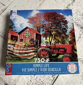 Ceaco - Simple Life - Autumn Red White and Blue - 750 Piece Jigsaw Puzzle - Picture 1 of 4