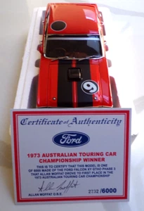 AUTOart 1:18 Allan Moffat OBE Ford Falcon XY GTHO SIGNED COA by Allan Moffat - Bild 1 von 10