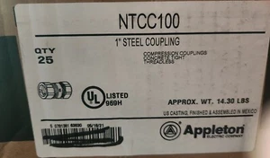 !NEU! Appleton NTCC-100 1" starre Rohrkupplung Stck 25 (5 Schachteln von 5) - Bild 1 von 5