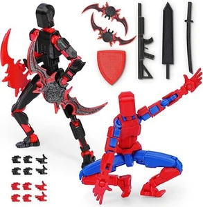 Starnearby 2 STCK. Neu T13 Montage komplett Lucky 13 Actionfiguren-Set 13 cm 3D UK - Bild 1 von 3