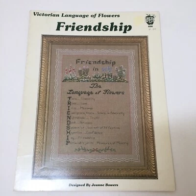 Victorian Language of Flowers Cross Stitch Pattern Book Jeanne Bowers - Image 1 of 3