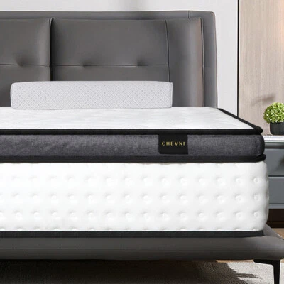 CHEVNI 12" Twin Full Queen King Mattress Medium Firm Memory Foam Spring Bed in a box