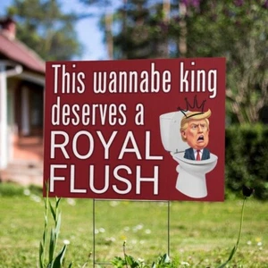 Lustiges Anti Trump Schild Für Protest Keine Könige Schild Politisch Protestschild Hofschild - Bild 1 von 6