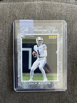 2021 Panini Instant BYU Jets ZACH WILSON The Incoming Class Rookie RC 1/3109 - Image 1 of 2