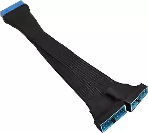 Cable de extensión de cabezal USB 3.0, 19/20 pines 1 a 2 Y divisor extensión interna A - Imagen 1 de 12