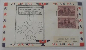 Fort Eustis Virginia helicopter airport dedication December 7 1954 airmail - Picture 1 of 2
