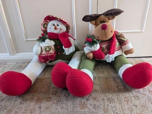 CHRISTMAS DOORSTOPS X 2. SNOWMAN AND REINDEER. - Picture 1 of 13