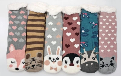 Unisex Hüttensocken Strümpfe Kuschelsocken Tiere DK002 Gr. 36 - 41 - Bild 1 von 4