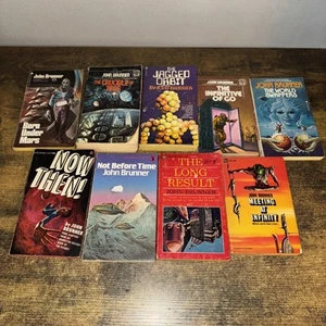 John Brunner lot of 9 different vintage Science Fiction paperback books (A) - Picture 1 of 2