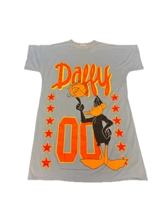 Flirts Vintage Looney Tunes Basket Daffy Duck Sleep Night Shirt Vestito OS - Foto 1 di 4