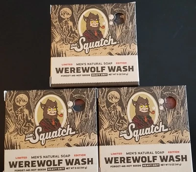 3 PACK - Dr. Squatch Werewolf Wash Limited Edition Soap - Halloween Edition - Image 1 of 4