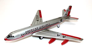 Vintage Tomiyama Japan Blech Friktion American Airlines 707 Airliner N7501A 14" WS - Bild 1 von 6