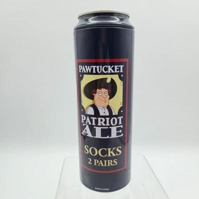 FAMILY GUY PAWTUCKET PATRIOT ALE Crew Calcetines 2 Pares Programa de TV Lata de Cerveza Set de Regalo Foto 1 de 4