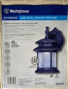 NEW Westinghouse Lighting 64003 LED Exterior 9.75" Lantern Bronze Finish Crackle - Picture 1 of 9