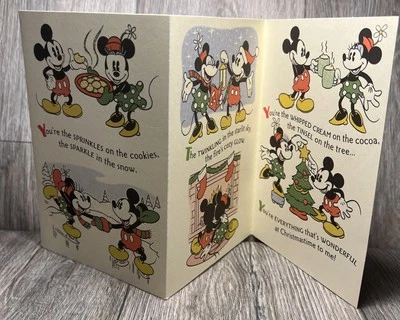 Tarjeta de felicitación de Navidad con sello de Mickey & Co de Disney vacaciones de Minnie y Mickey Foto 1 de 4