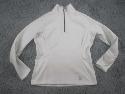 Suéter Spyder Mujer Grande Blanco Cremallera Completa Damas Polar Cuello Simulado Núcleo Foto 1 de 4