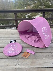 Pop Up Baby Tent Upf 50+ Summer Sun Shade Pink Baby Beach Tent, Portable