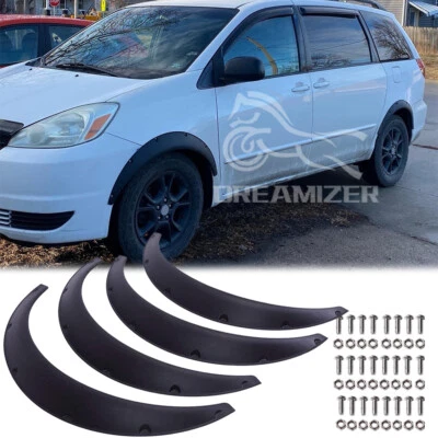 4Pcs For Toyota Sienna 2004-2010 Fender Flares Wheel Arches Wide Body Mudguards - Image 1 of 4