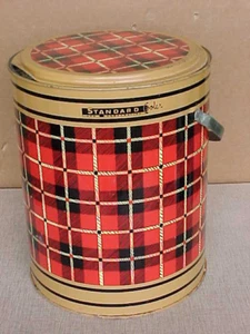 vintage standard cooler ice chest plaid tartan car cruise rv display camper - Picture 1 of 16
