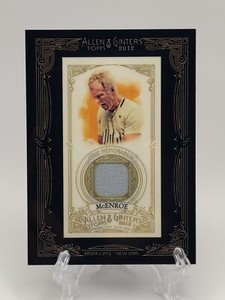 2012 Topps Allen & Ginter John McEnroe #AGR-JM Relic Patch Tennis Hall Of Famer