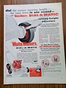 1956 Moto-Mower Lawn Mower Ad  Dial-A-Matic The Riviera