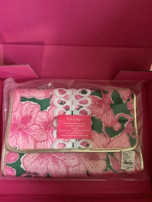 Nuevo con etiquetas Lilly Pulitzer GWP Sobre Bolsa Kelly Verde Hibis Kiss Foto 1 de 2